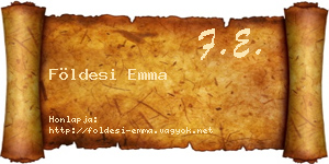 Földesi Emma névjegykártya