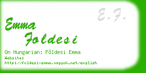 emma foldesi business card